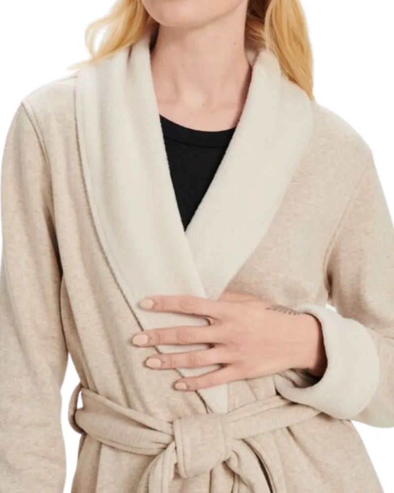 UGG Oatmeal Heather Duffield II Fleece Wrap Robe