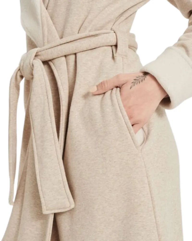 UGG Oatmeal Heather Duffield II Fleece Wrap Robe