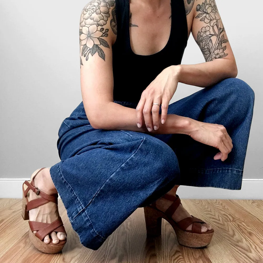Vintage Pleated Wide-Legged High-Waisted Balloon Denim Jean
