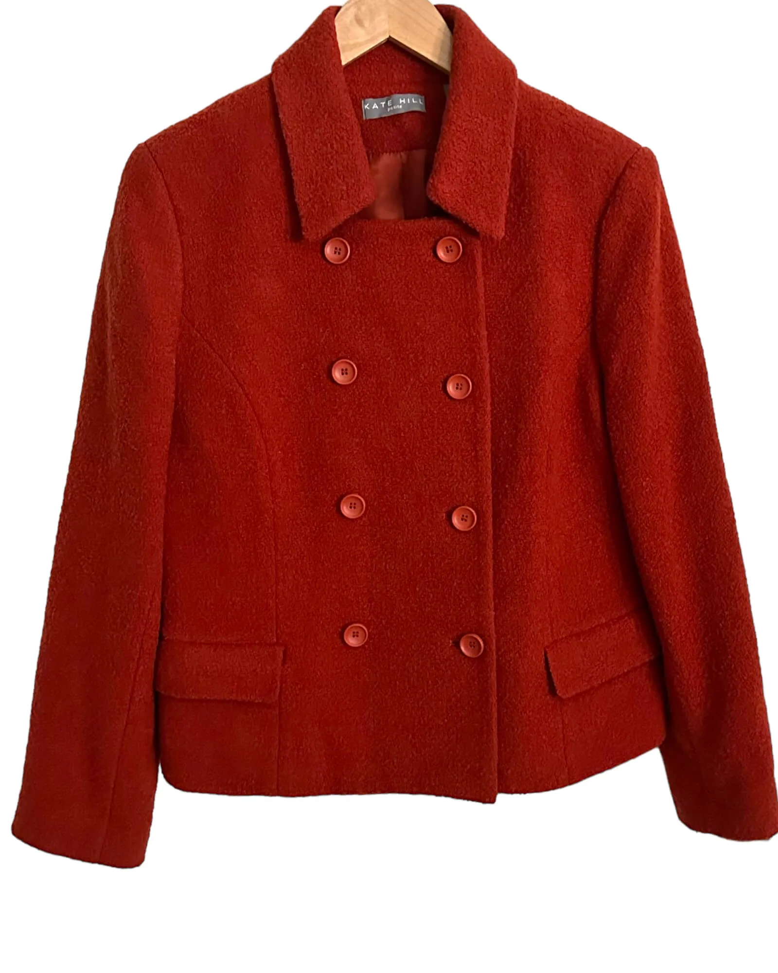 Warm Autumn Harvest Rust Wool Jacket
